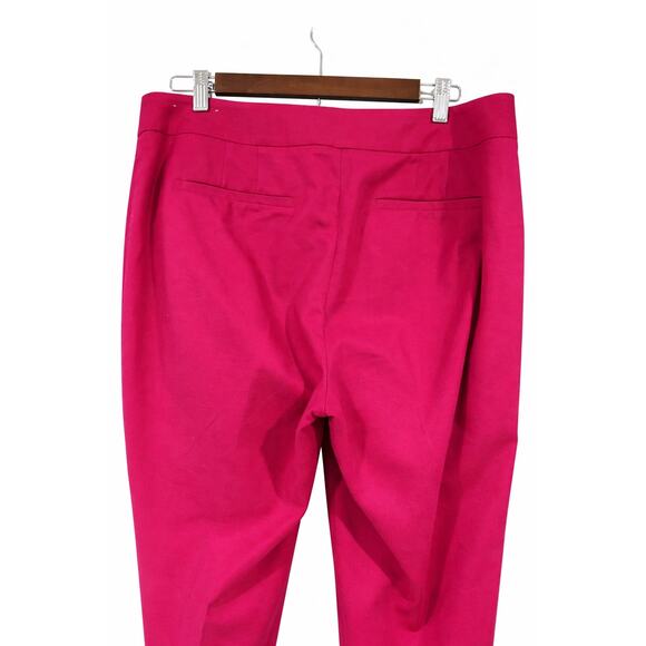 LOFT Julie Pink Ankle Pants Women 12 Barbiecore Preppy Officecore Career Stretch - Picture 5 of 7